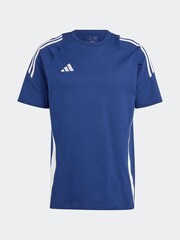adidas Blue 100% Cotton Tiro 24 Sweat T-Shirt - Image 6 of 6