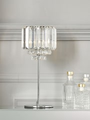 Laura Ashley Chrome Vienna Crystal Table Lamp - Image 1 of 8