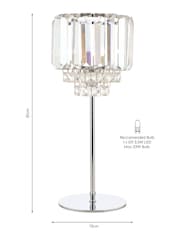 Laura Ashley Chrome Vienna Crystal Table Lamp - Image 8 of 8