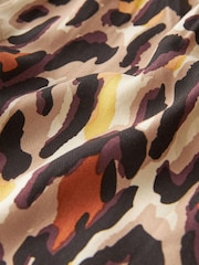 Animal Print Long Sleeve Mini V-Neck Dress - Image 6 of 6