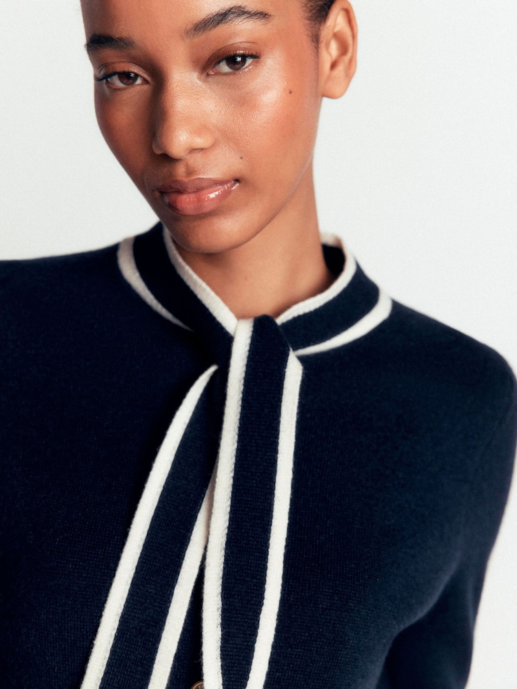 Boden Blue Tie Milano Cardigan - Image 2 of 5 Boden Blue Tie Milano Cardigan - Image 2 of 5