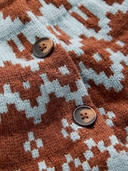 Boden Brown Mae Fairisle Cardigan - Image 7 of 7