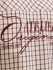 JACK & JONES Natural Boxy Check Back Graphic Shirt - Image 9 of 9