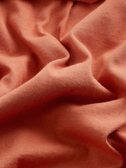 Coral Pink 100% Cotton Short Sleeve Tie Side Summer Dress - Image 7 of 7