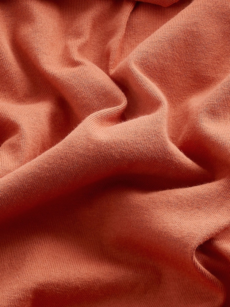 Coral Pink 100% Cotton Short Sleeve Tie Side Summer Dress - Image 7 of 7