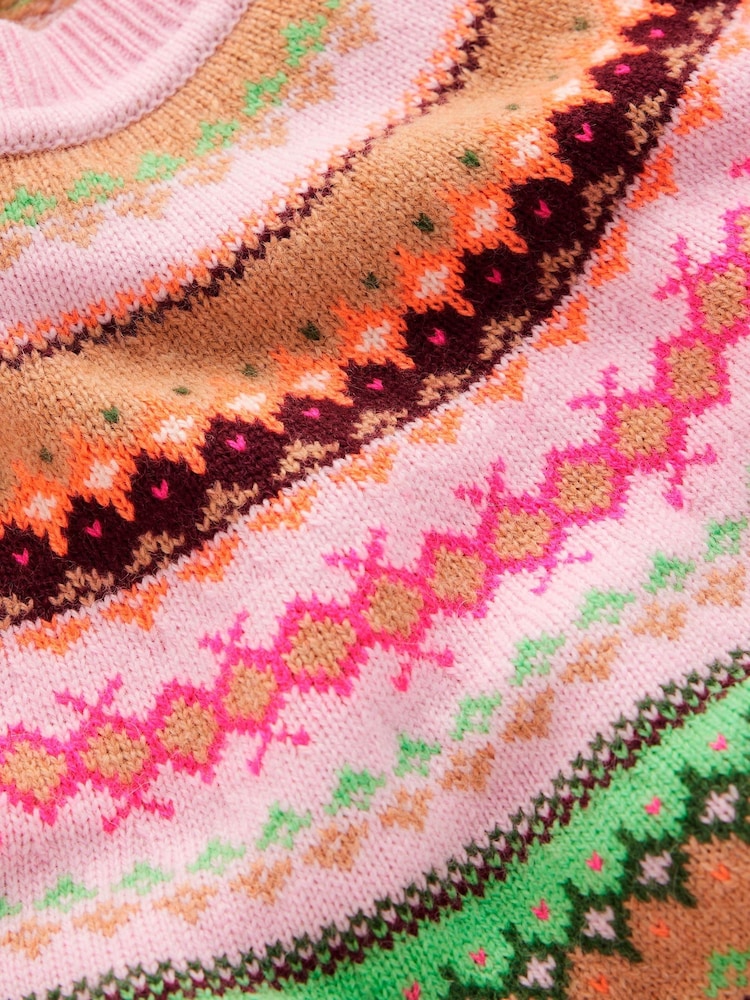 Boden Brown Edie Fairisle Jumper - Image 7 of 7 Boden Brown Edie Fairisle Jumper - Image 7 of 7