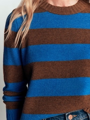 Boden Blue Marta Merino Wool Crew Neck Jumper - Image 2 of 8