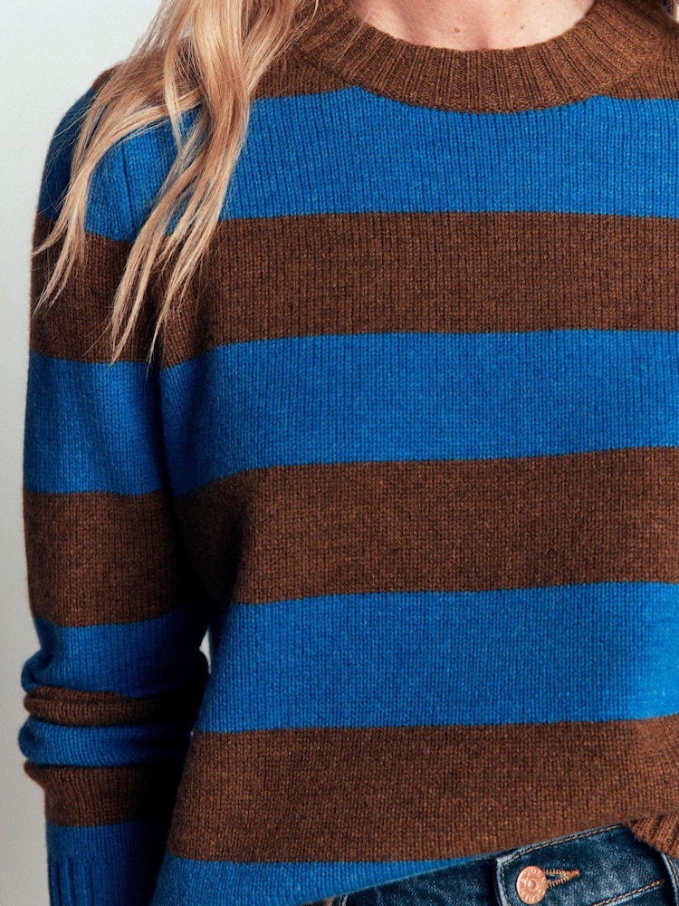 Boden Blue Marta Merino Wool Crew Neck Jumper - Image 2 of 8 Boden Blue Marta Merino Wool Crew Neck Jumper - Image 2 of 8