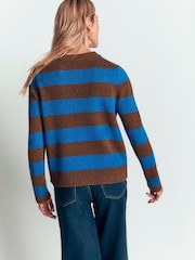 Boden Blue Marta Merino Wool Crew Neck Jumper - Image 3 of 8
