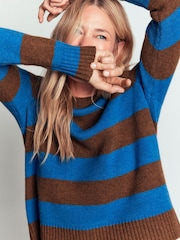 Boden Blue Marta Merino Wool Crew Neck Jumper - Image 5 of 8