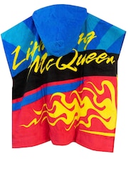 Character Red Kids Disney Cars License Printed Swim And Beach 100% Cotton Towel Poncho - Image 2 of 4