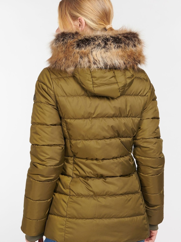 Barbour® Coastal Navy Blue & Green Bayside Puffer Quilted Jacket - Image 2 of 8