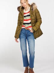 Barbour® Coastal Navy Blue & Green Bayside Puffer Quilted Jacket - Image 3 of 8