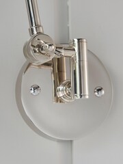 Gallery Home Black Moncton Nickel 1 Bulb Wall Light - Image 5 of 8