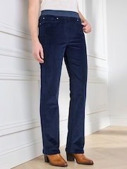 Cotton Traders Navy Blue Premium Pull On Cord Trousers 31" - Image 1 of 4