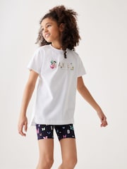 Baker by Ted Baker Navy Butterfly 100% Cotton T-Shirt And Cycling Shorts Set - Image 1 of 5