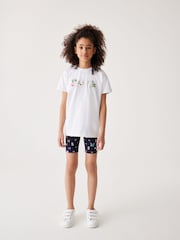 Baker by Ted Baker Navy Butterfly 100% Cotton T-Shirt And Cycling Shorts Set - Image 2 of 5