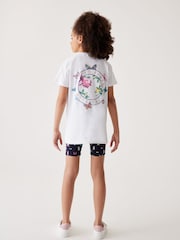 Baker by Ted Baker Navy Butterfly 100% Cotton T-Shirt And Cycling Shorts Set - Image 3 of 5