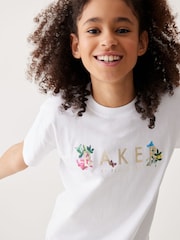 Baker by Ted Baker Navy Butterfly 100% Cotton T-Shirt And Cycling Shorts Set - Image 5 of 5