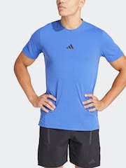 adidas Blue Designed for Training Workout T-Shirt - Image 3 of 7
