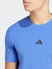 adidas Blue Designed for Training Workout T-Shirt - Image 5 of 7