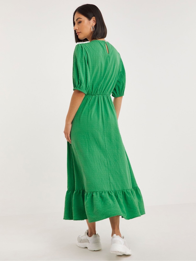 Simply Be Green Textured Midi Dress - Image 2 of 4