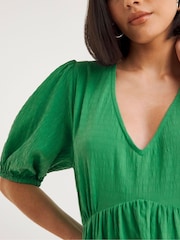 Simply Be Green Textured Midi Dress - Image 4 of 4