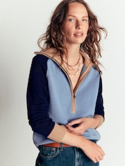 Boden Blue Lucy Half Zip Jumper - Image 4 of 7