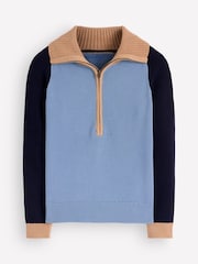 Boden Blue Lucy Half Zip Jumper - Image 6 of 7