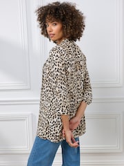 Cotton Traders Grey Printed Crinkle Tunic - Image 4 of 4