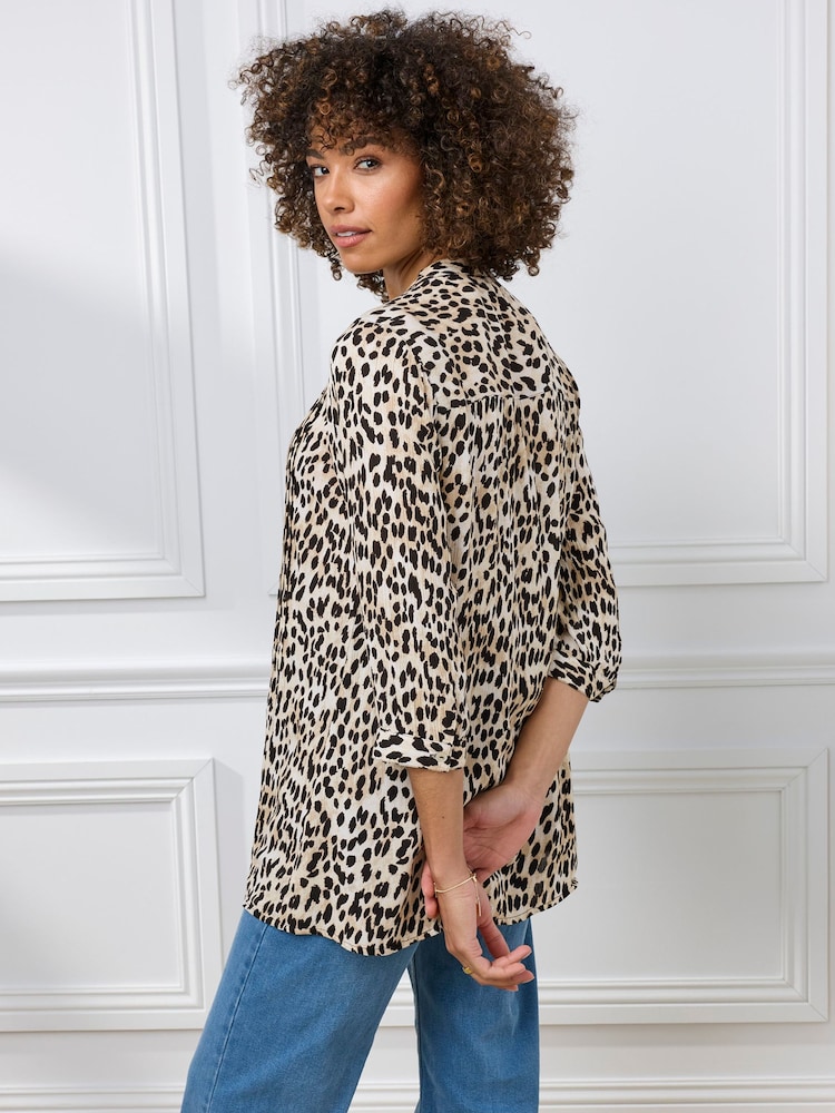 Cotton Traders Grey Printed Crinkle Tunic - Image 4 of 4 Cotton Traders Grey Printed Crinkle Tunic - Image 4 of 4