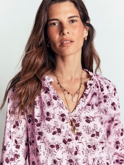 Boden Pink Pia Ruffle Trim Blouse - Image 2 of 7