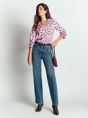 Boden Pink Pia Ruffle Trim Blouse - Image 4 of 7