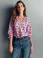Boden Pink Pia Ruffle Trim Blouse - Image 5 of 7