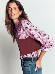 Boden Pink Pia Ruffle Trim Blouse - Image 6 of 7