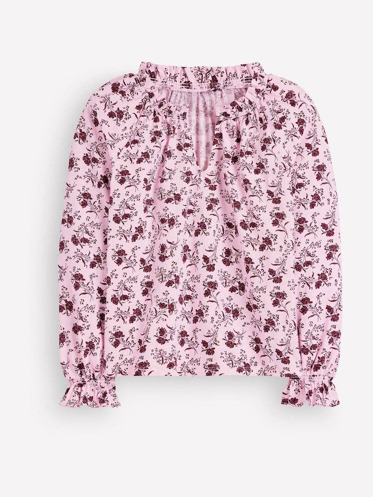 Boden Pink Pia Ruffle Trim Blouse - Image 7 of 7 Boden Pink Pia Ruffle Trim Blouse - Image 7 of 7