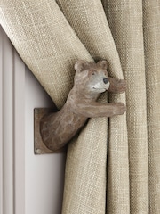 Set of 2 Natural Barnaby Bear Curtain Holdbacks - Image 1 of 5