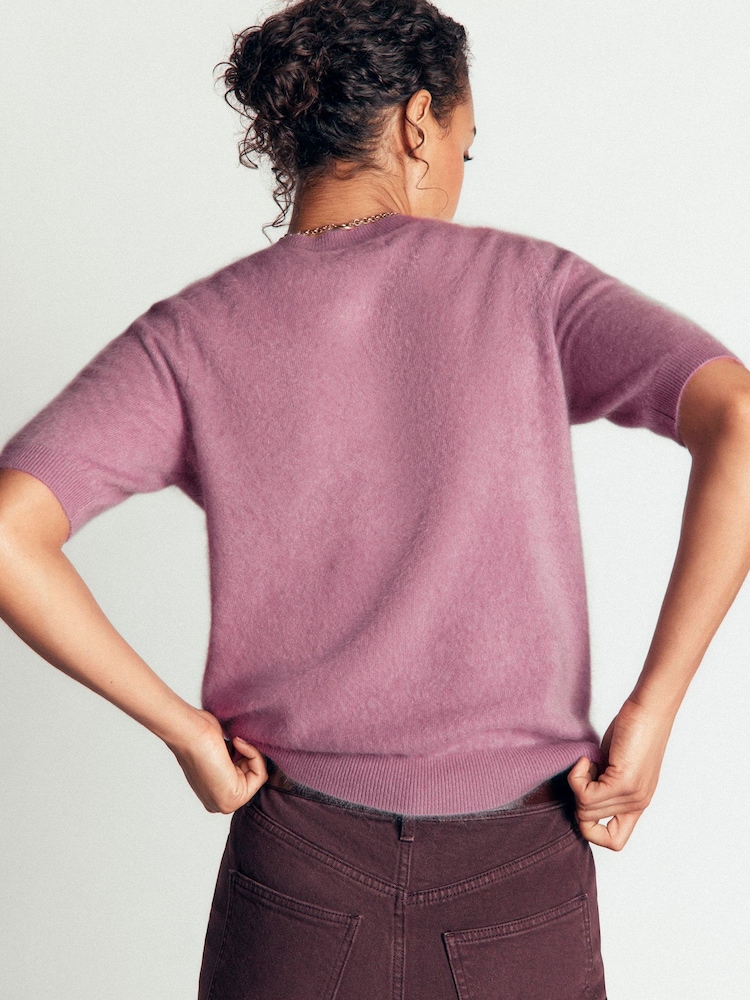 Púrpura - Camiseta de cachemir cepillado Boden Kat - Imagen 2 de 6 Púrpura - Camiseta de cachemir cepillado Boden Kat - Imagen 2 de 6