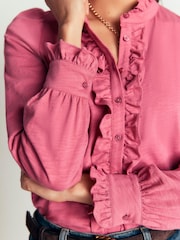 Boden Pink Mega Frill Blouse - Image 2 of 5