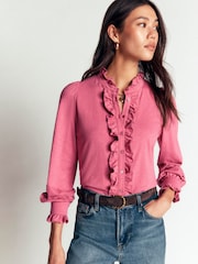 Boden Pink Mega Frill Blouse - Image 4 of 5