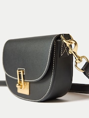 Svart - Jigsaw Leather Mini Saddle Bag - Bilde 5 av 7