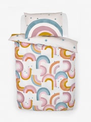 Natural Kids Scandi Rainbow Reversible Duvet Cover And Pillowcase Set - Image 3 of 5