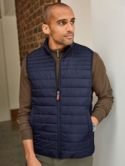 Cotton Traders Blue Ultra-Light Padded Gilet - Image 2 of 4