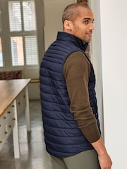 Cotton Traders Blue Ultra-Light Padded Gilet - Image 3 of 4