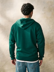 adidas Green Essentials Fleece 3 Stripes Zip Up Hoodie - Image 3 of 6