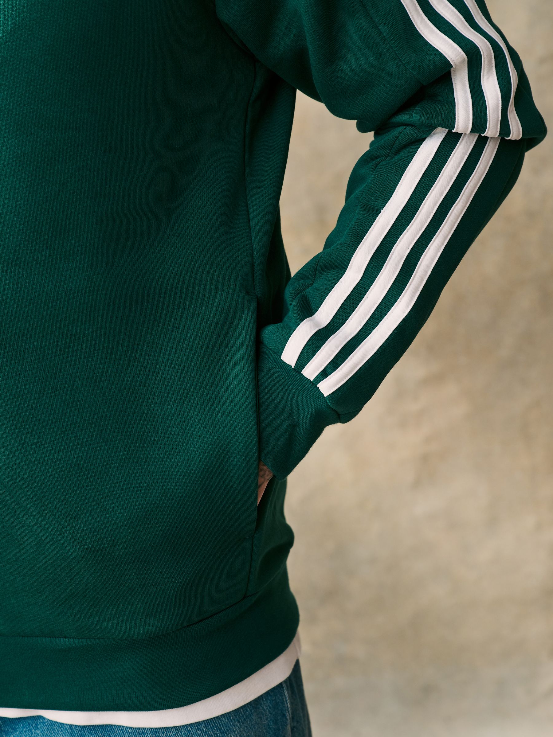 Buy adidas Green Essentials Fleece 3 Stripes Zip Up Hoodie from Next USA