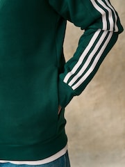 adidas Green Essentials Fleece 3 Stripes Zip Up Hoodie - Image 5 of 6