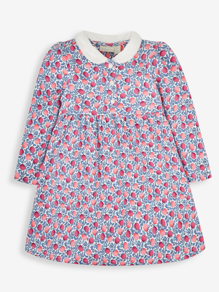 JoJo Maman Bébé Pink Apple Peter Pan Dress - Image 1 of 4