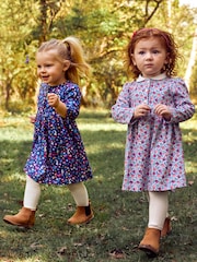JoJo Maman Bébé Pink Apple Peter Pan Dress - Image 2 of 4