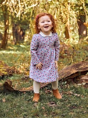 JoJo Maman Bébé Pink Apple Peter Pan Dress - Image 3 of 4